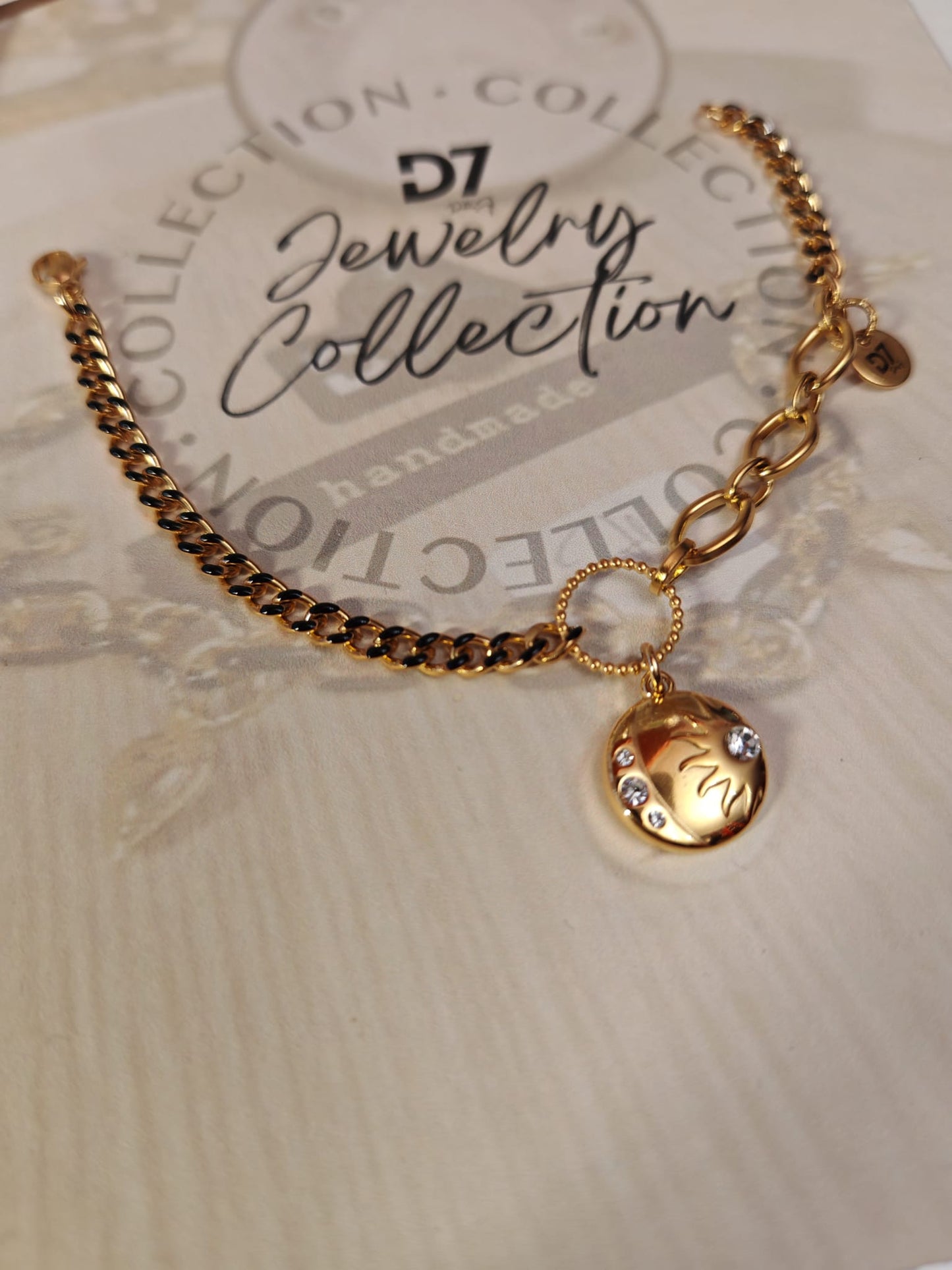 Pulsera Ónix Oro D7