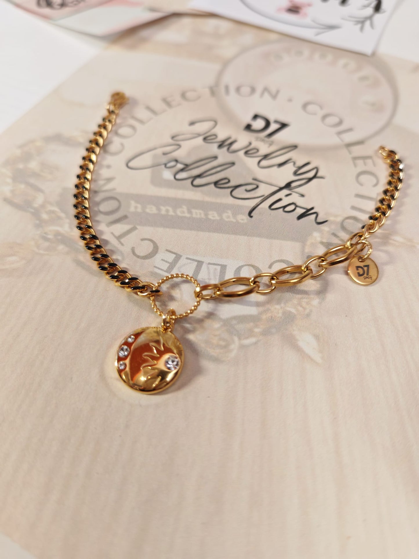 Pulsera Ónix Oro D7