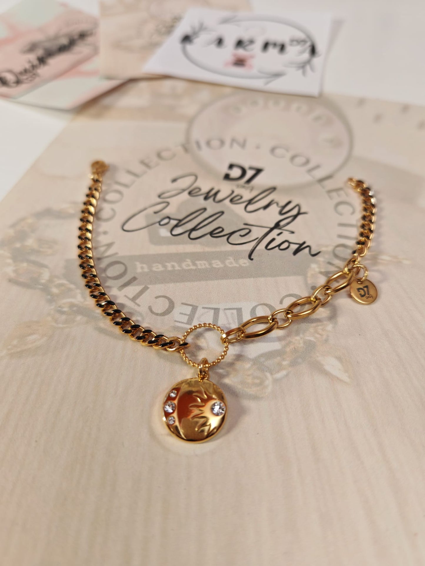 Pulsera Ónix Oro D7