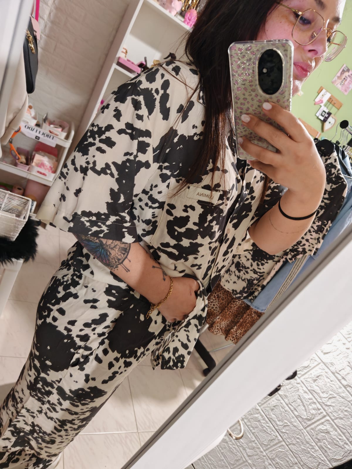Camisa Cow Lum Negro