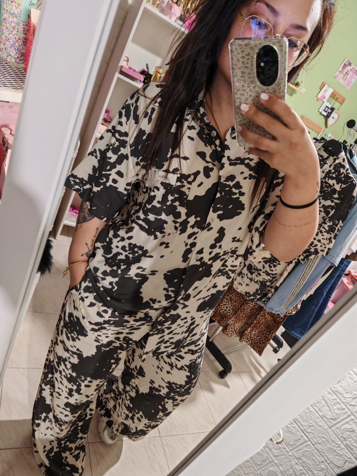 Camisa Cow Lum Negro