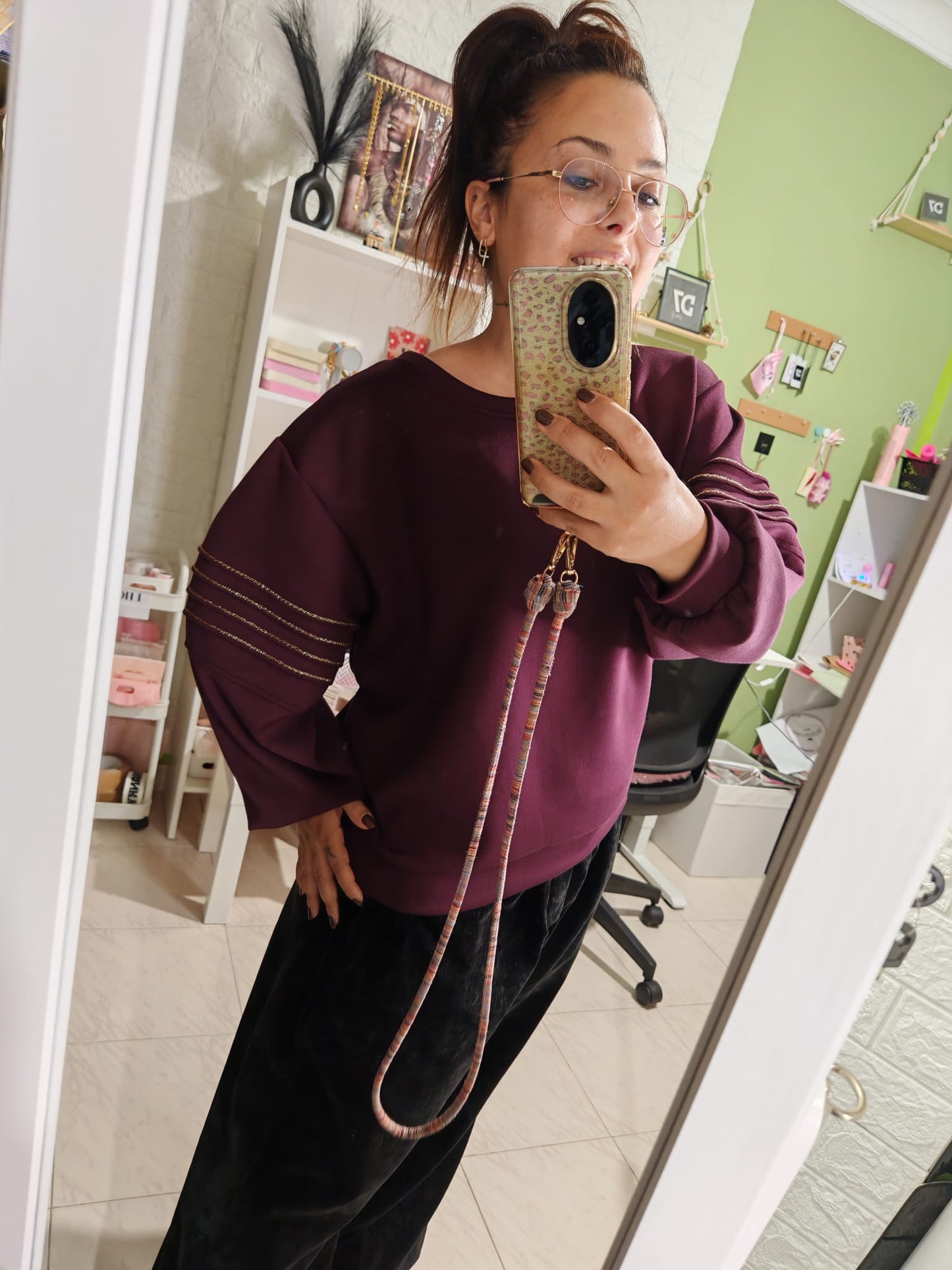 Sudadera Over Burdeos AMY