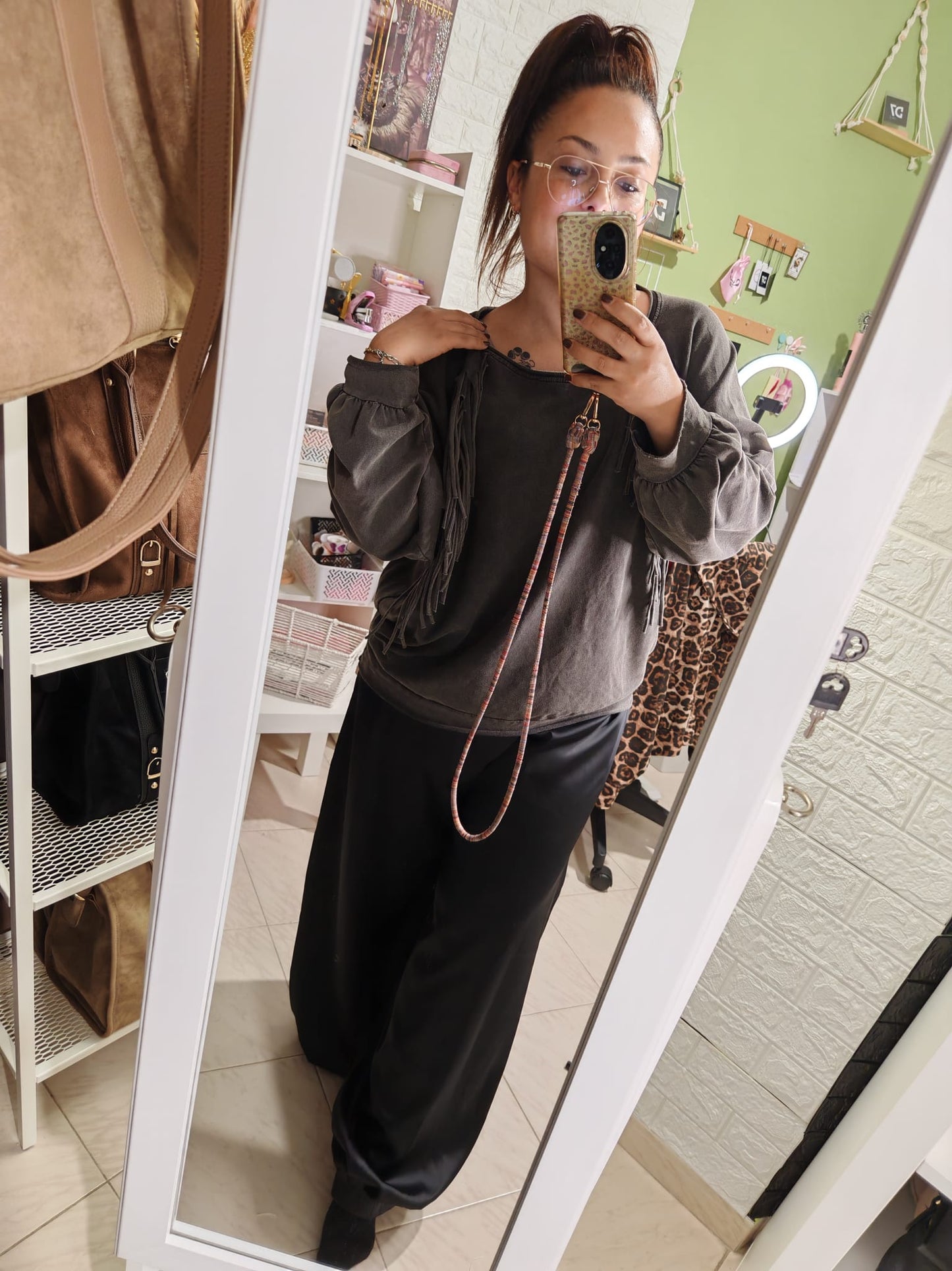 Sudadera Over Pocahontas Gris