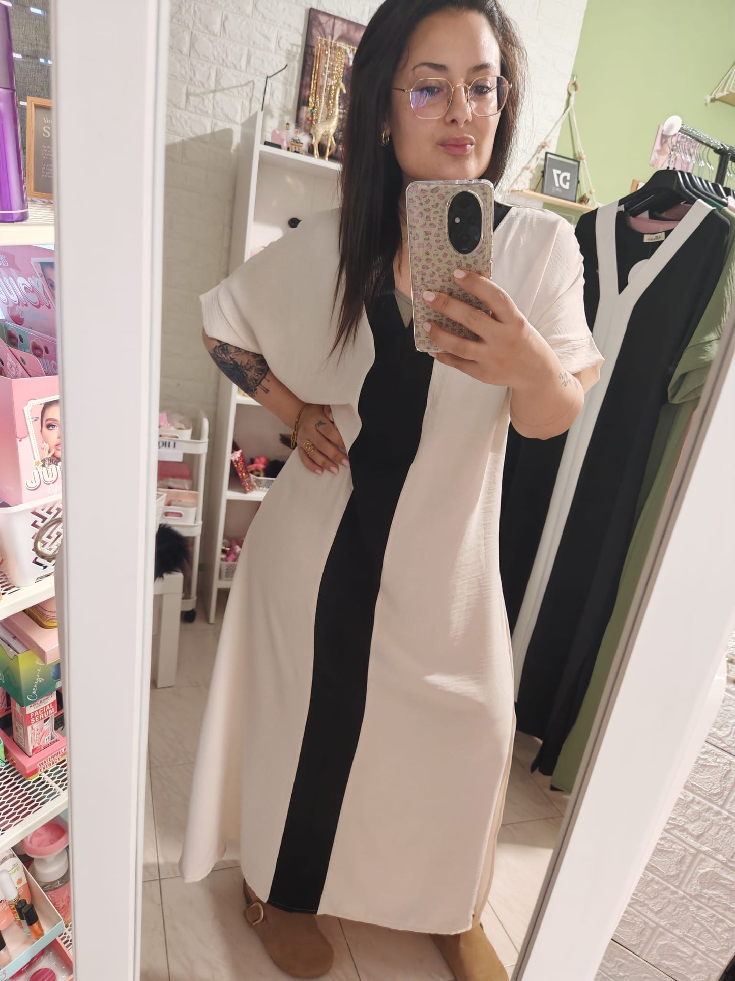 Vestido Kaftán Grecia Beige