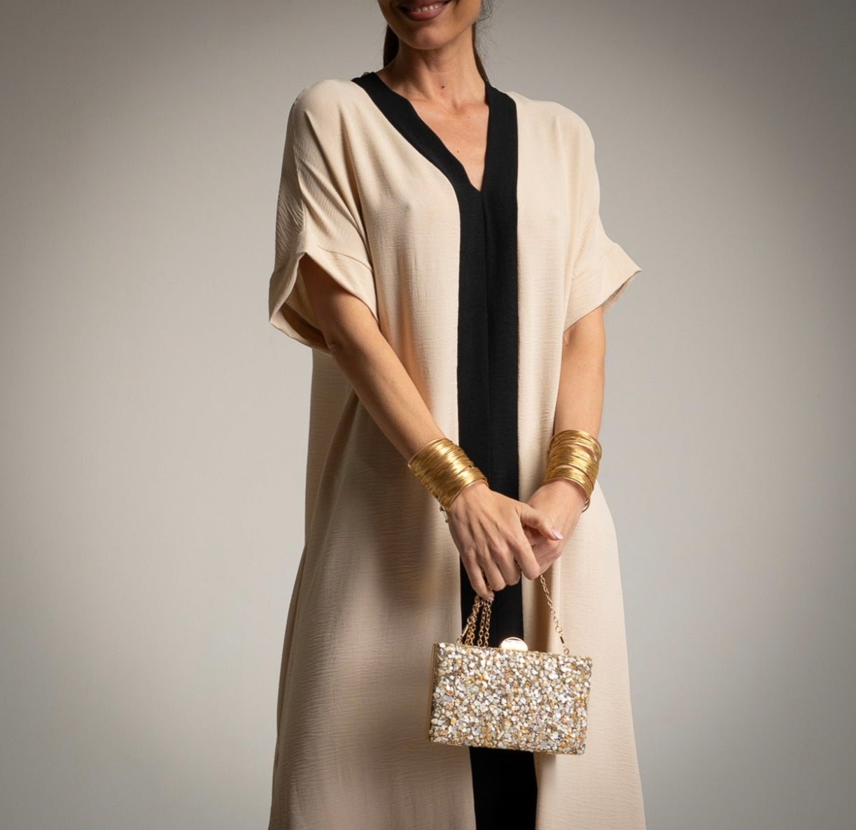 Vestido Kaftán Grecia Beige