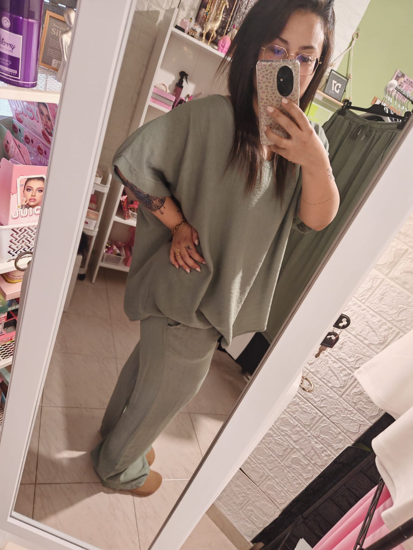 Camisola Bordados Verde