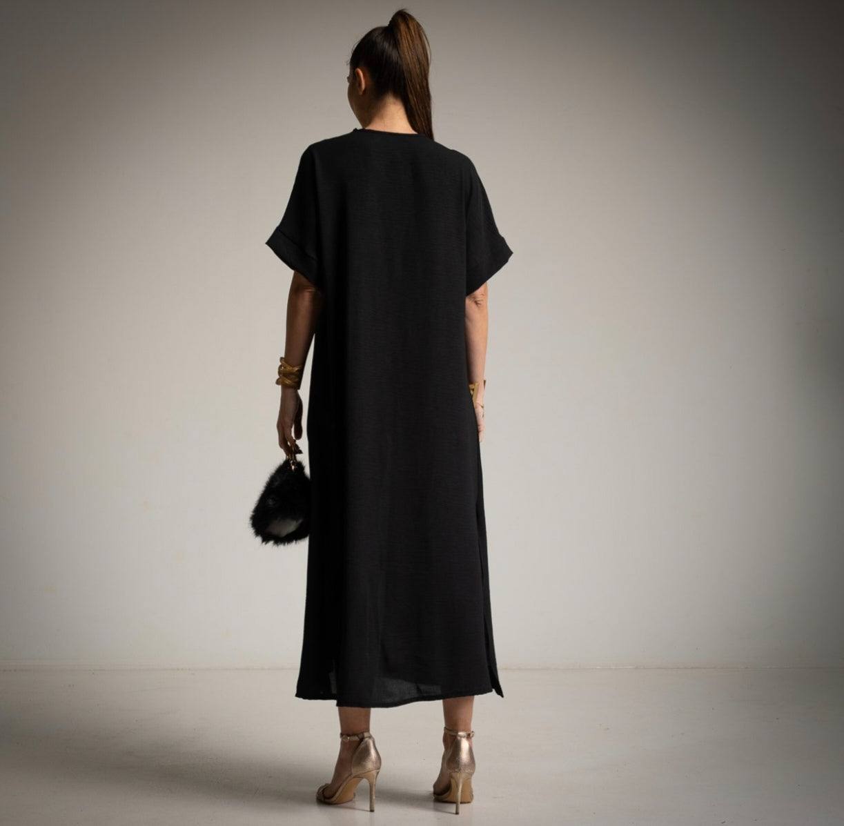 Vestido Kaftán Grecia Negro