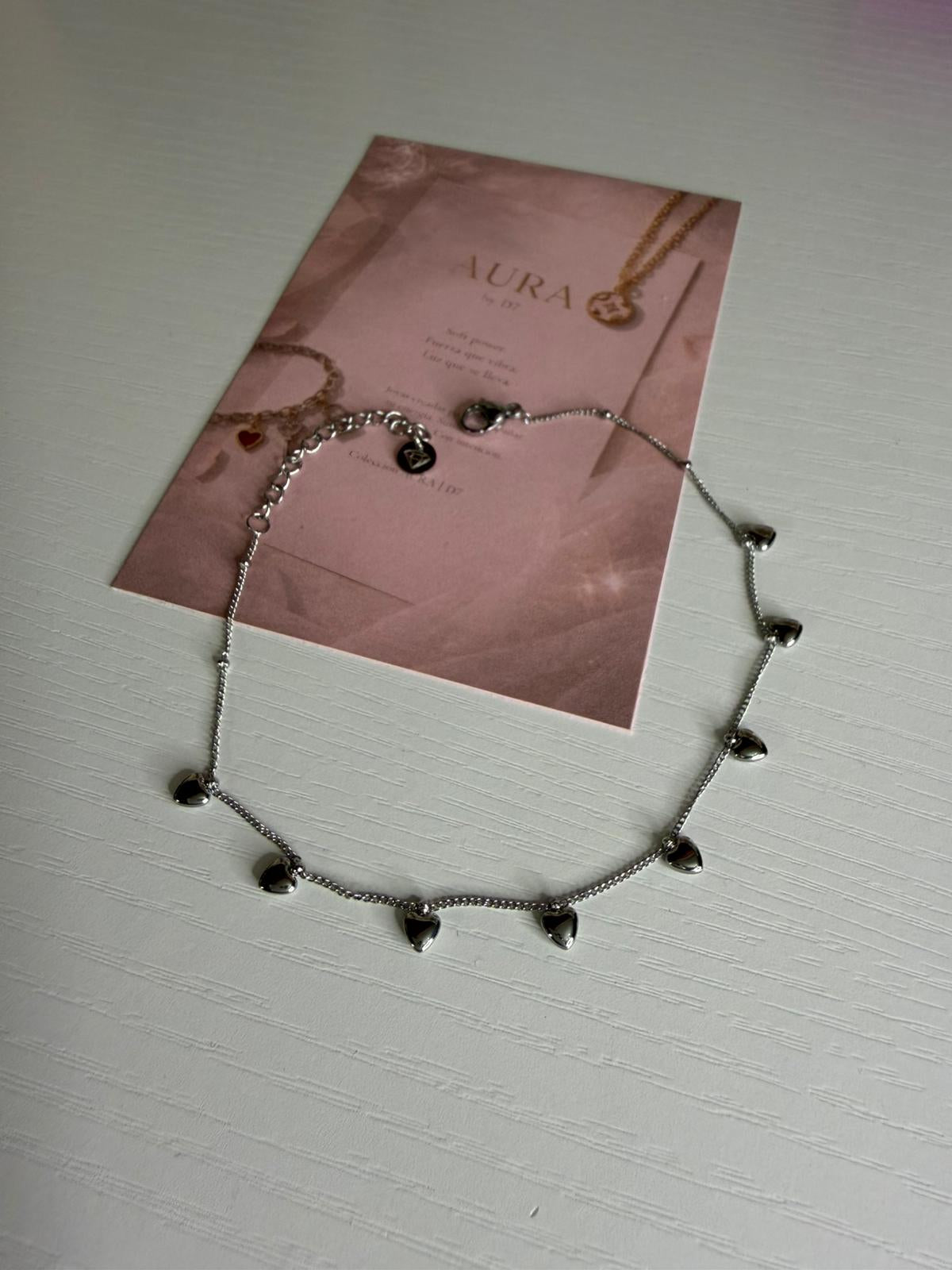 Tobillera Linda corazón | Acero inoxidable - Plata