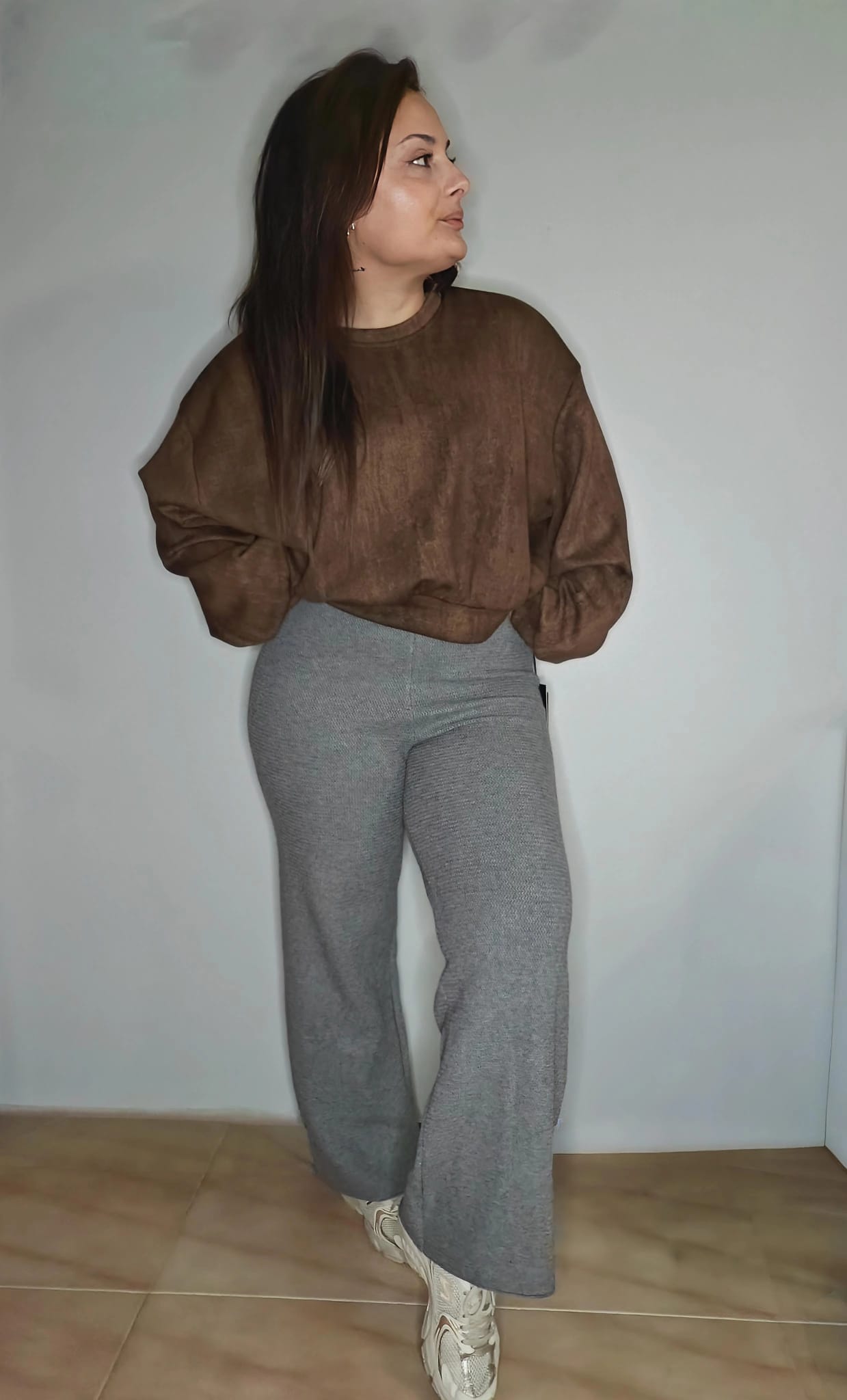 Pantalón de punto Telma Gris