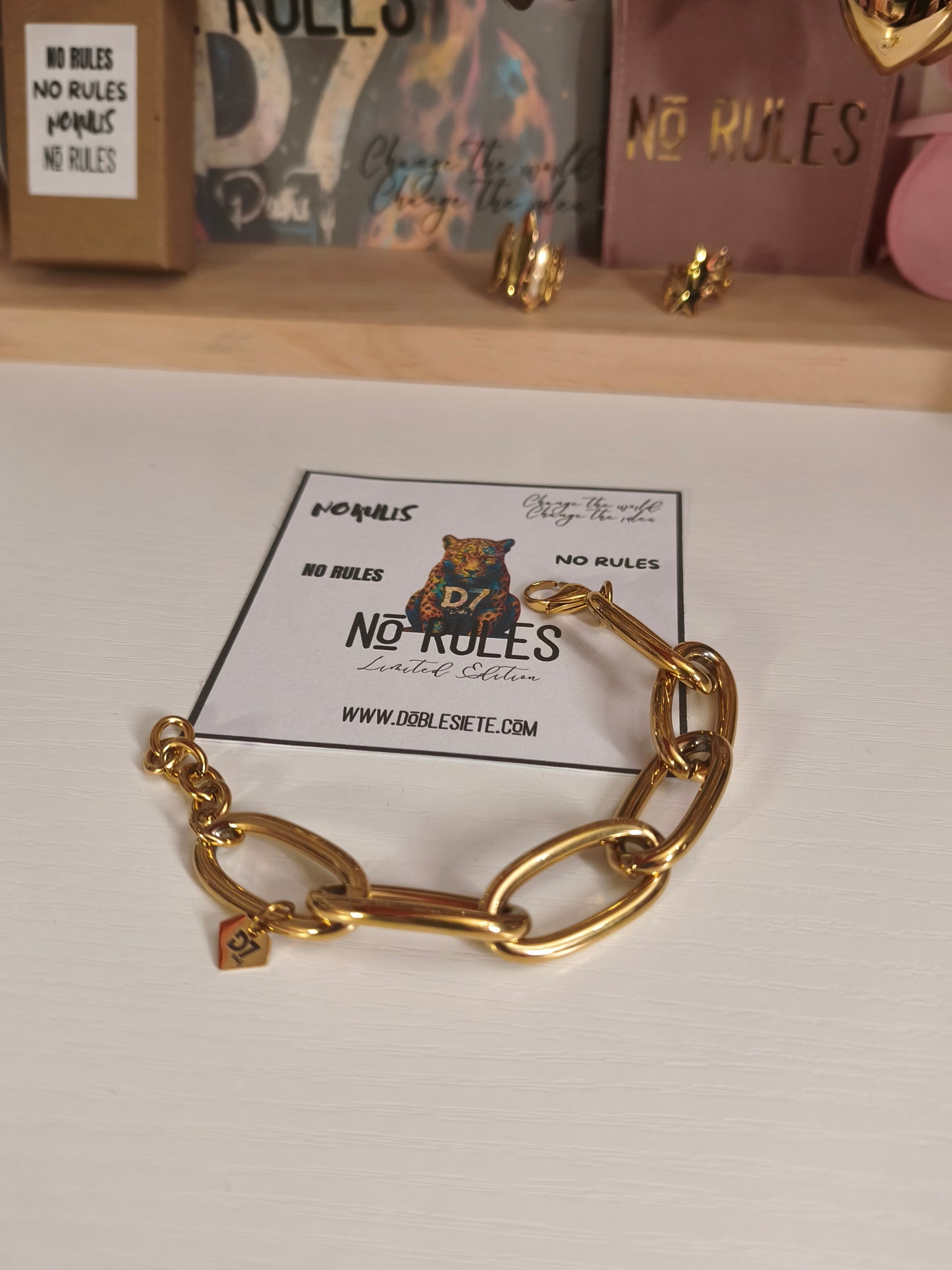 Pulsera Cleopatra Eslabones NR - Oro