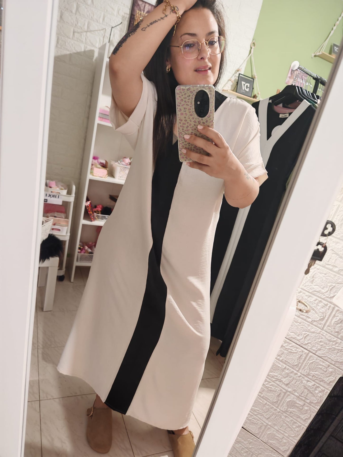 Vestido Kaftán Grecia Beige