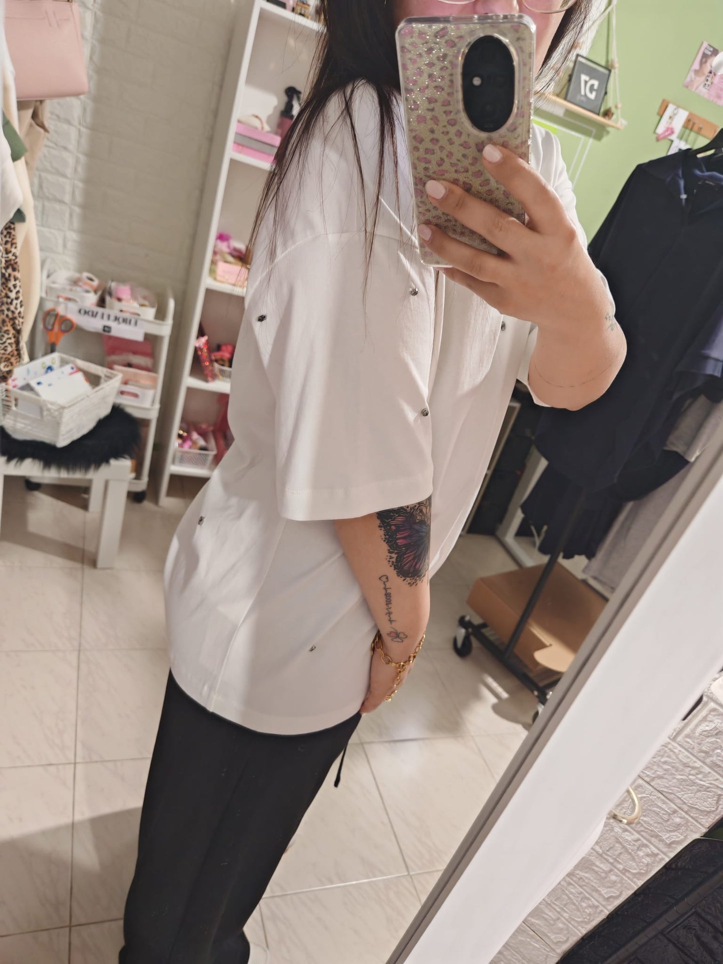 Camiseta Brillos Blanco Lum