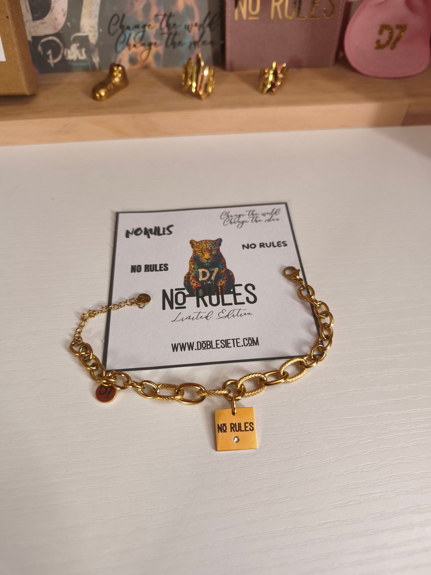 Pulsera NR NO RULES ORO - D7