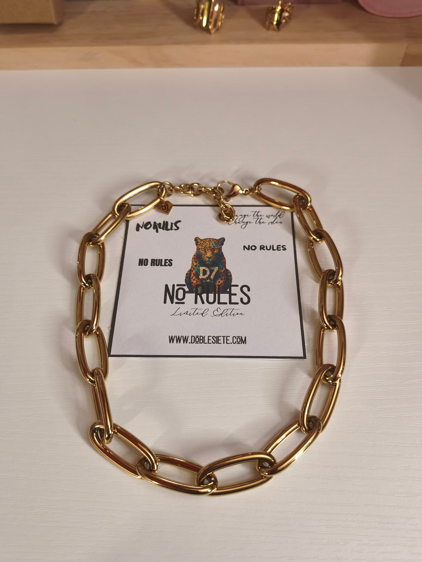 Collar Cleopatra Eslabones NR - Oro