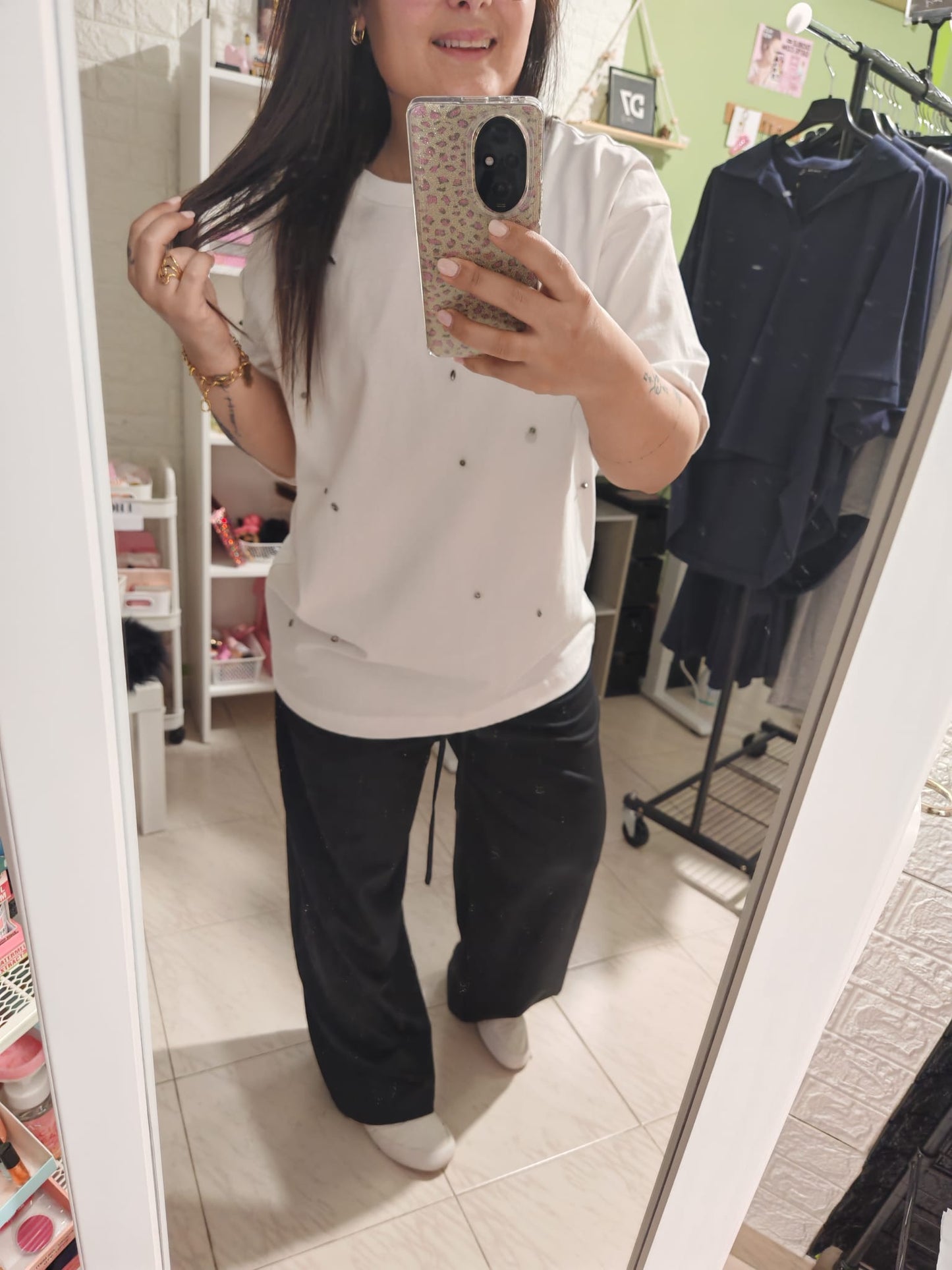 Camiseta Brillos Blanco Lum