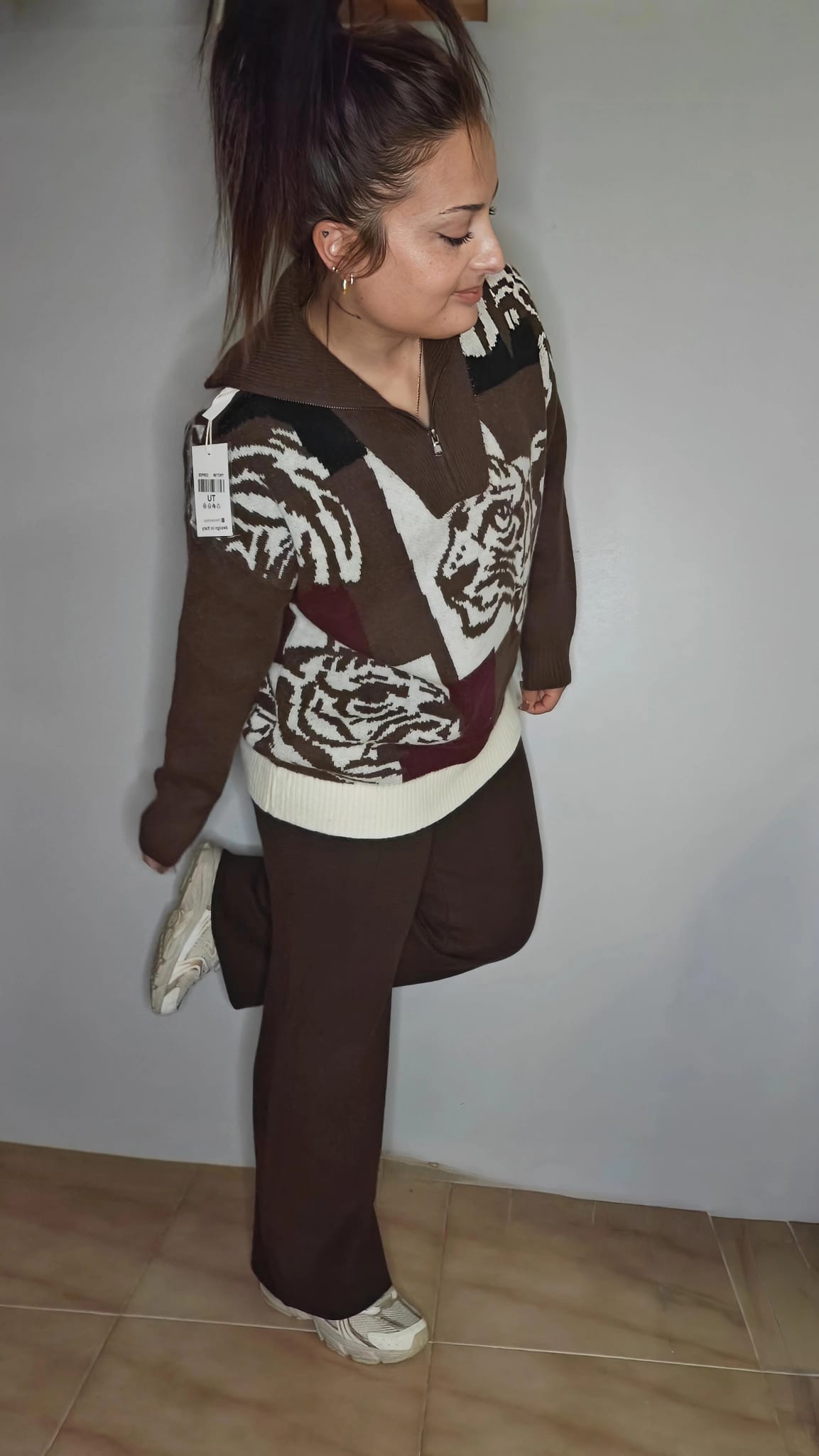 Pantalón Punto Telma Chocolate