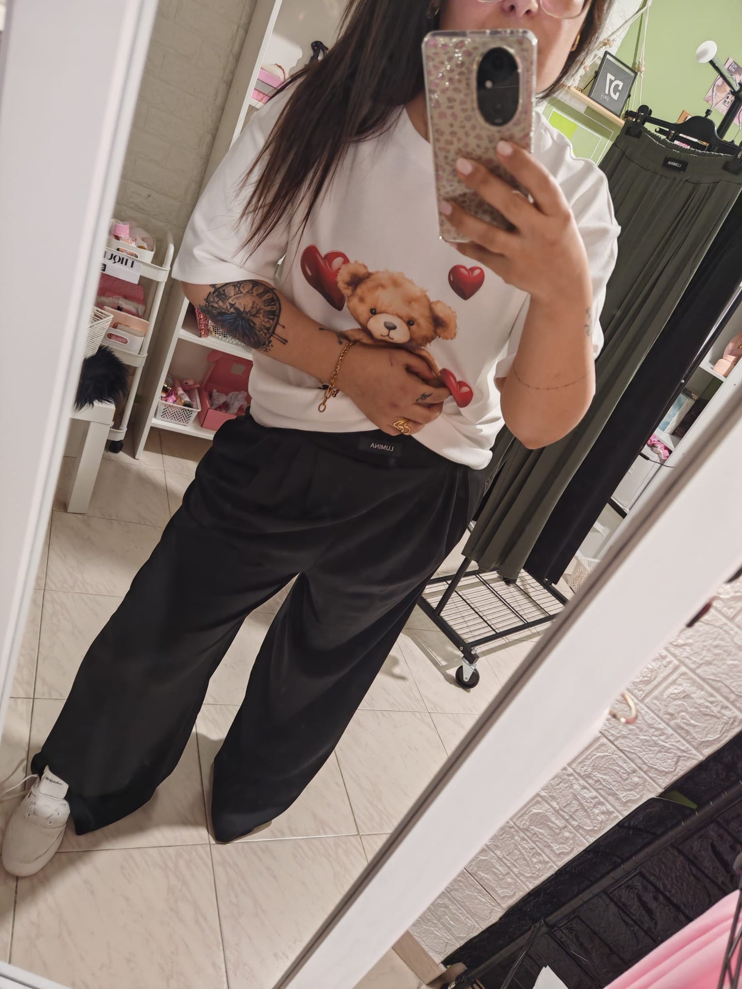 Pantalón ancho negro Lum