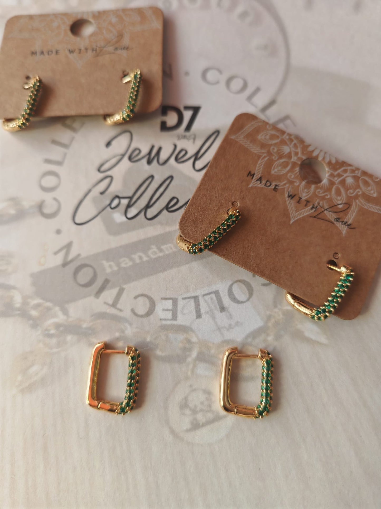 Pendientes GEO Oro Verde