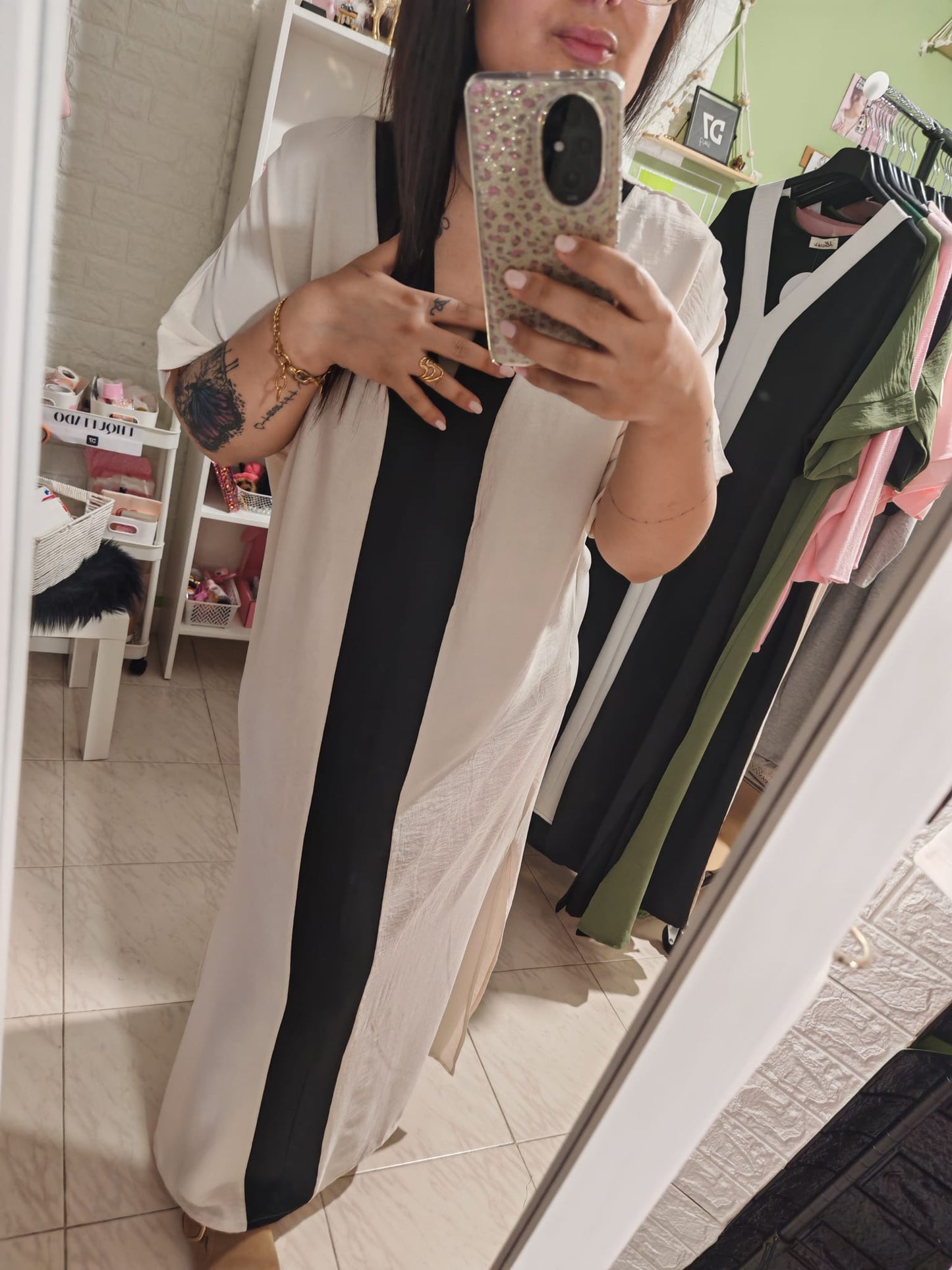 Vestido Kaftán Grecia Beige