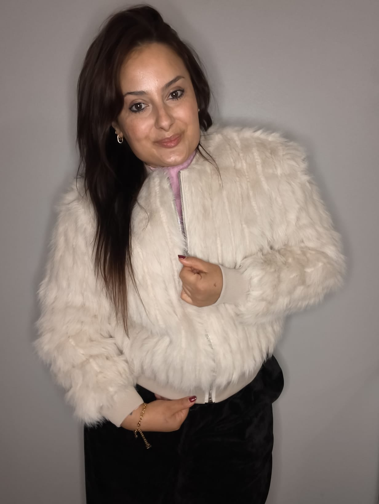 Bomber Pelo Claudia Beige