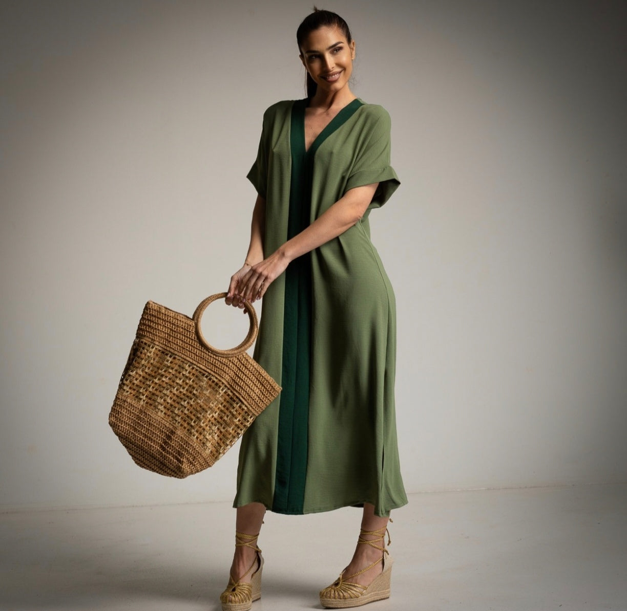 Vestido Kaftán Grecia Verde
