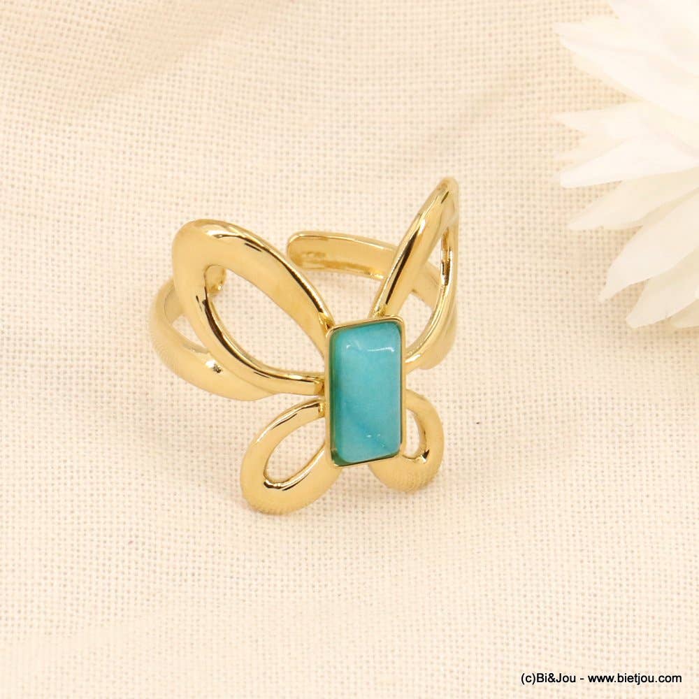 Anillo Mariposa Azul turquesa