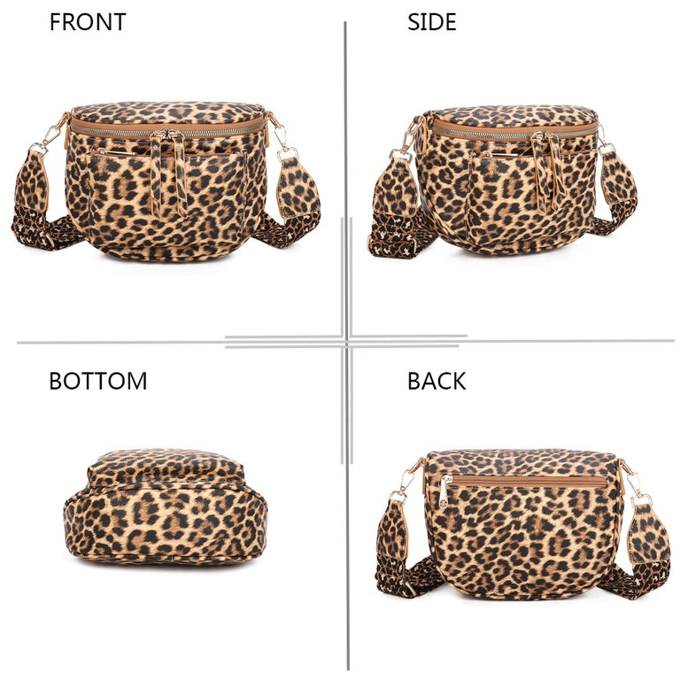 Riñonera Glamour Leopardo marrón