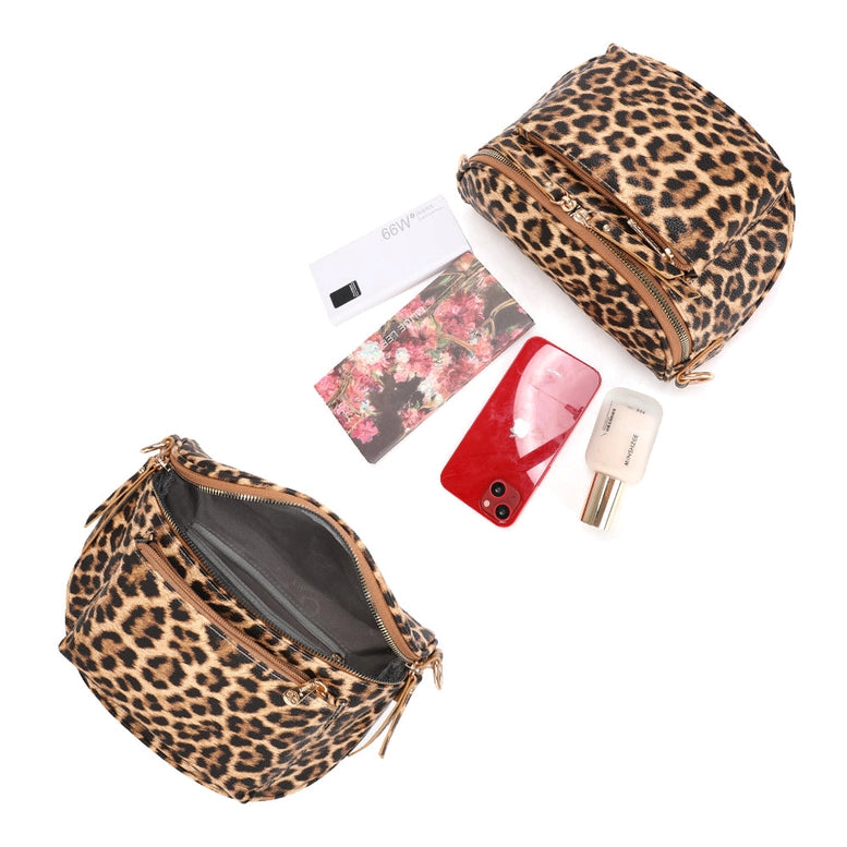Riñonera Glamour Leopardo marrón
