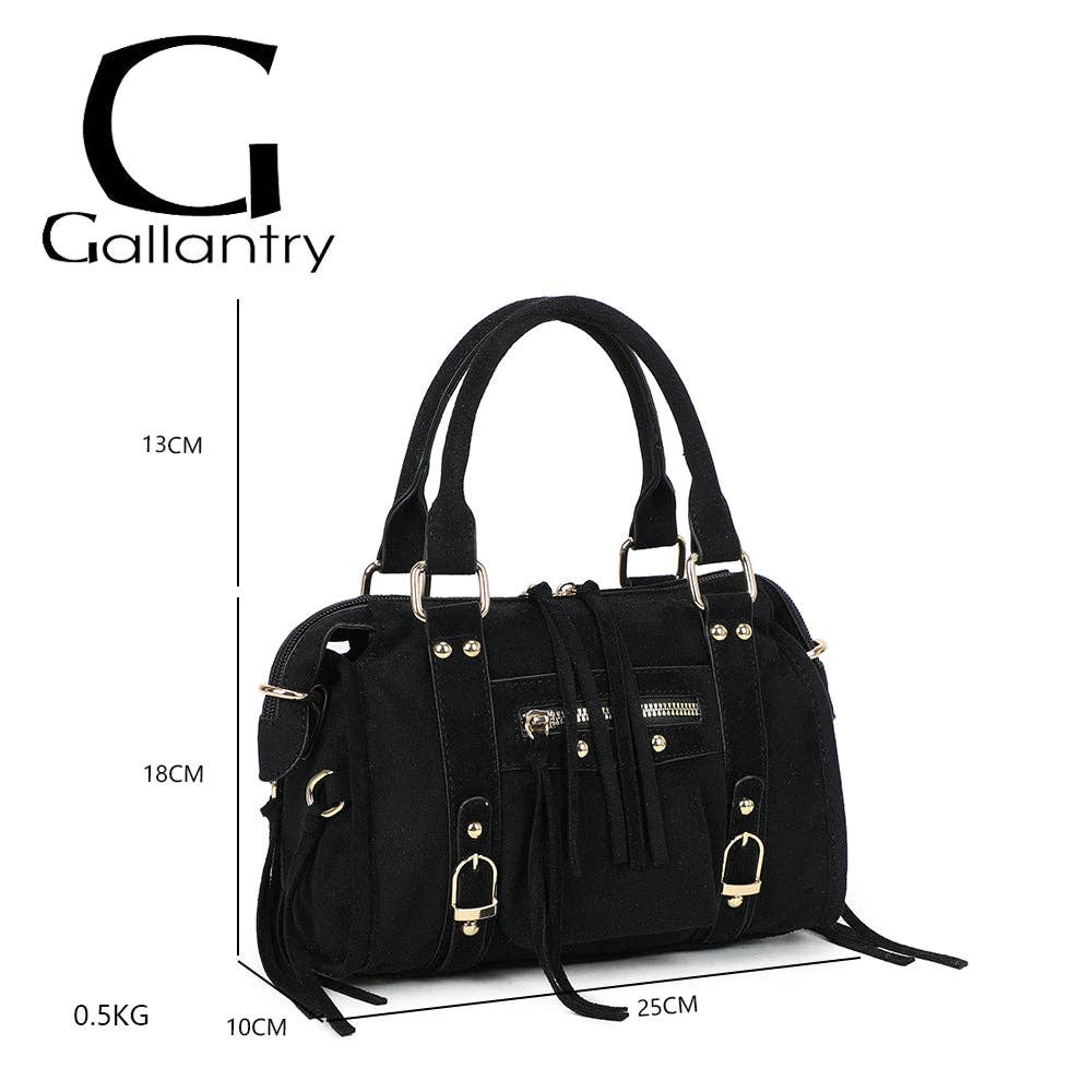 Skyla Pequeño Ante NEGRO Dorado