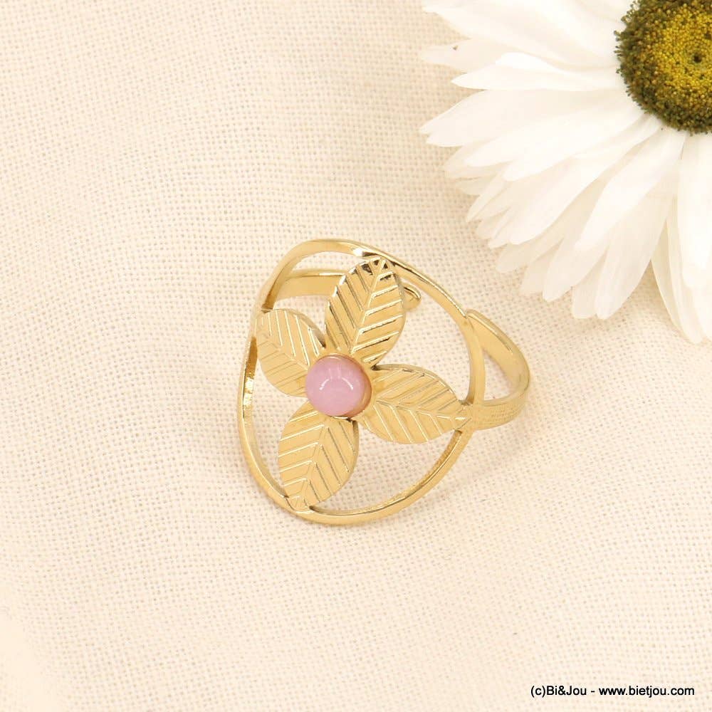 Anillo flor Malva
