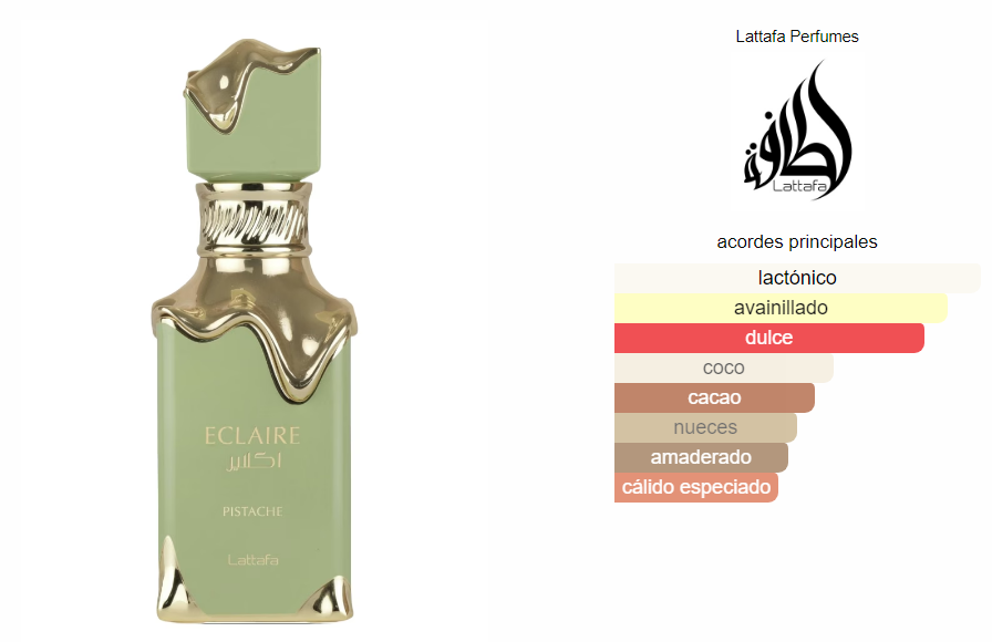 Perfume Eclaire Pistacho Lattafa