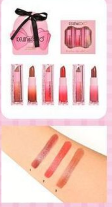 3 COLORES LIP STICK SET - KEVIN & COCO