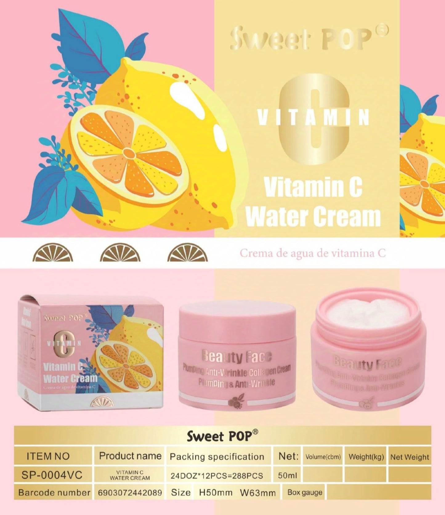 Crema Acuosa Vitamina C SWEET POP