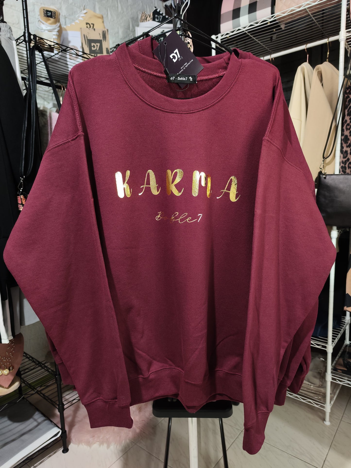 Sudadera KARMA D7 Burdeos