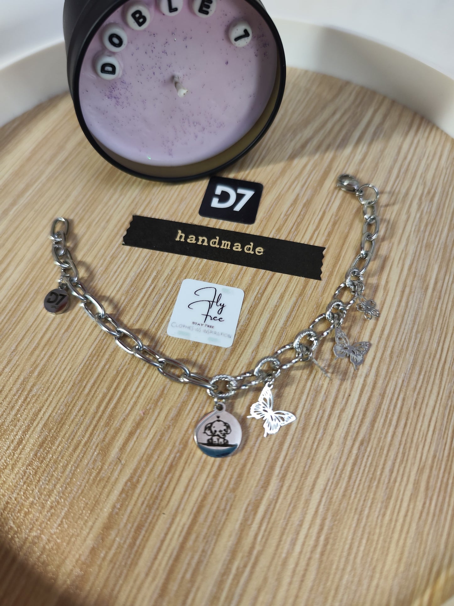 Pulsera Baby Primavera Plata D7