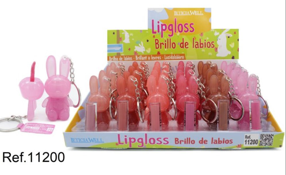 Lip Gloss Llavero Conejo