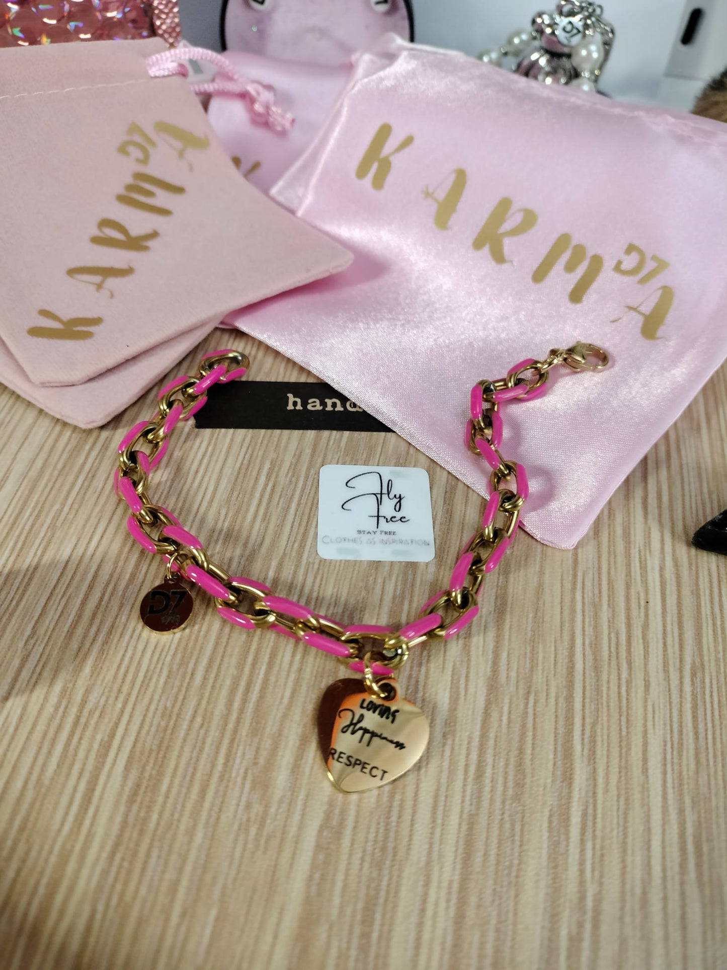 Pulsera Valores Fucsia D7