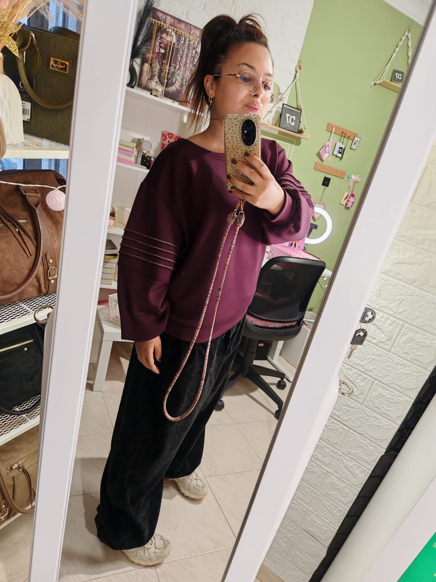 Sudadera Over Burdeos AMY