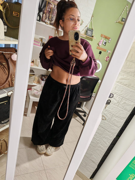 Pantalón Terciopelo Negro Lumina