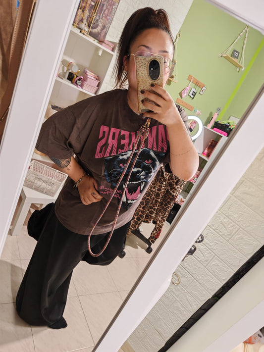 Camiseta Over Pantera Chocolate