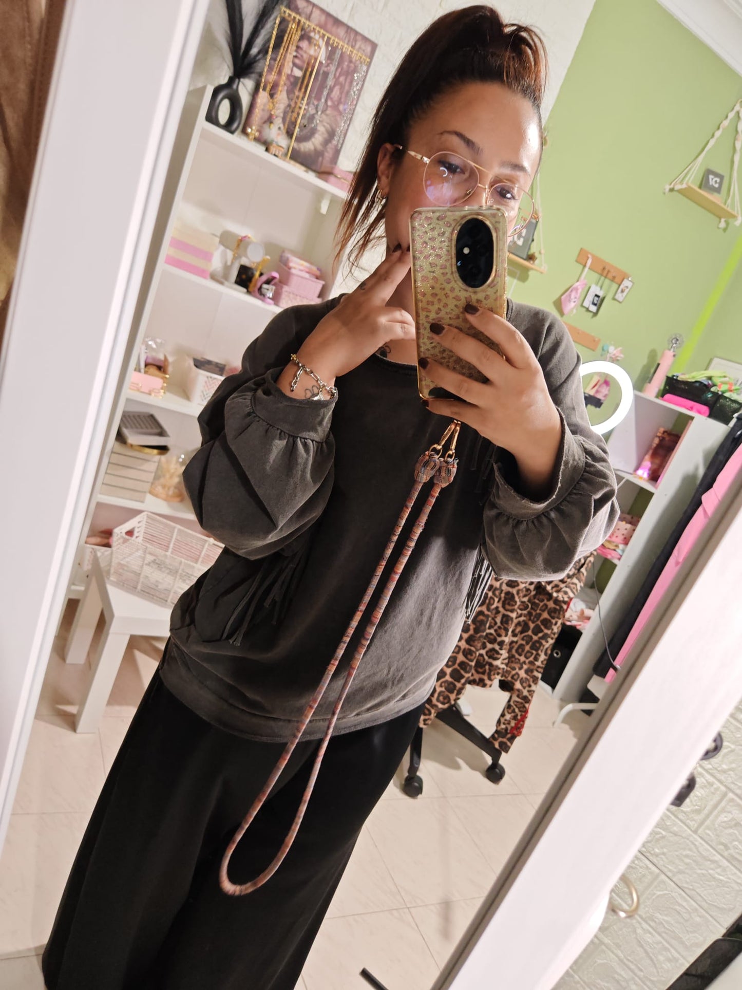 Sudadera Over Pocahontas Gris