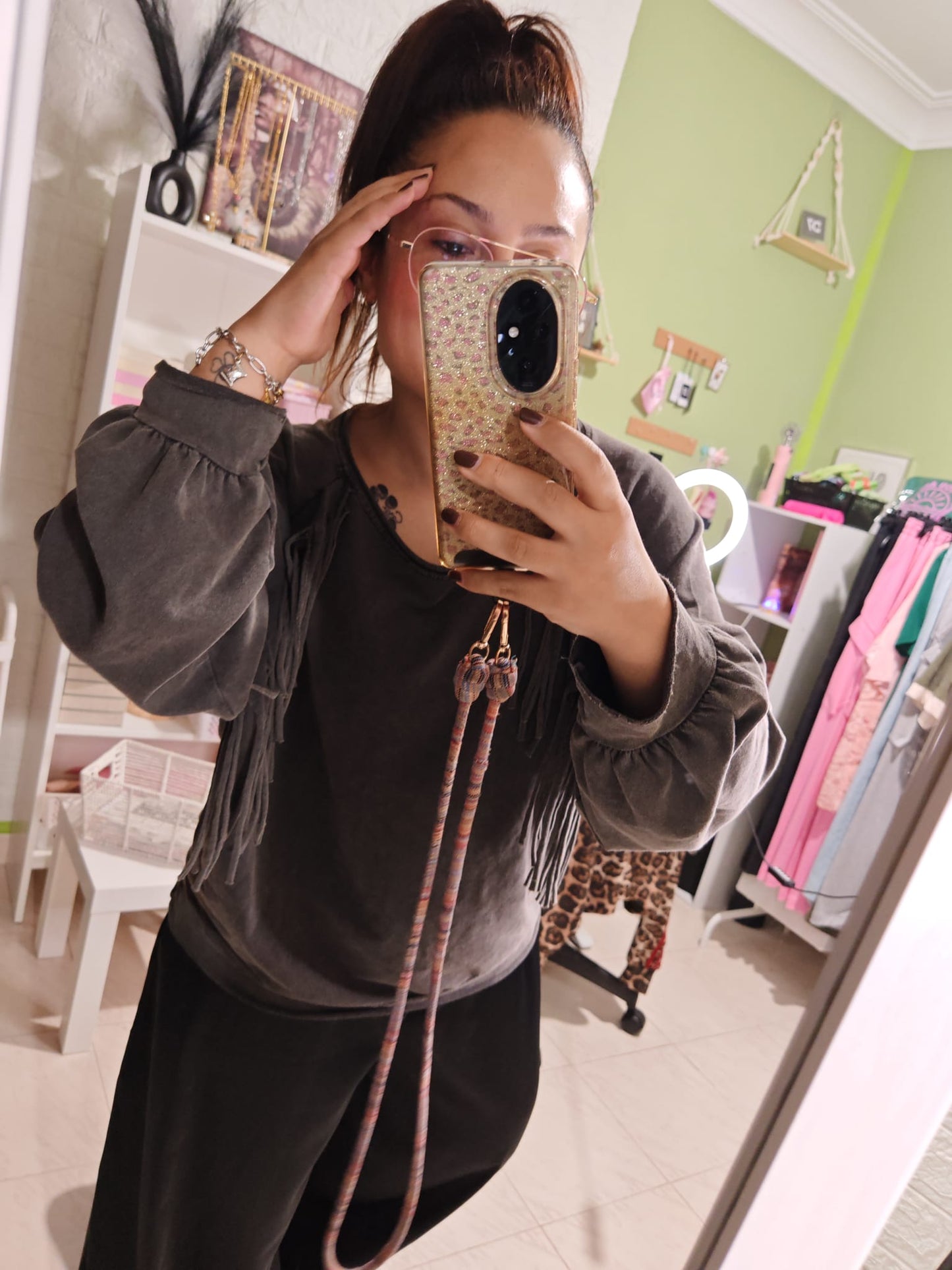 Sudadera Over Pocahontas Gris