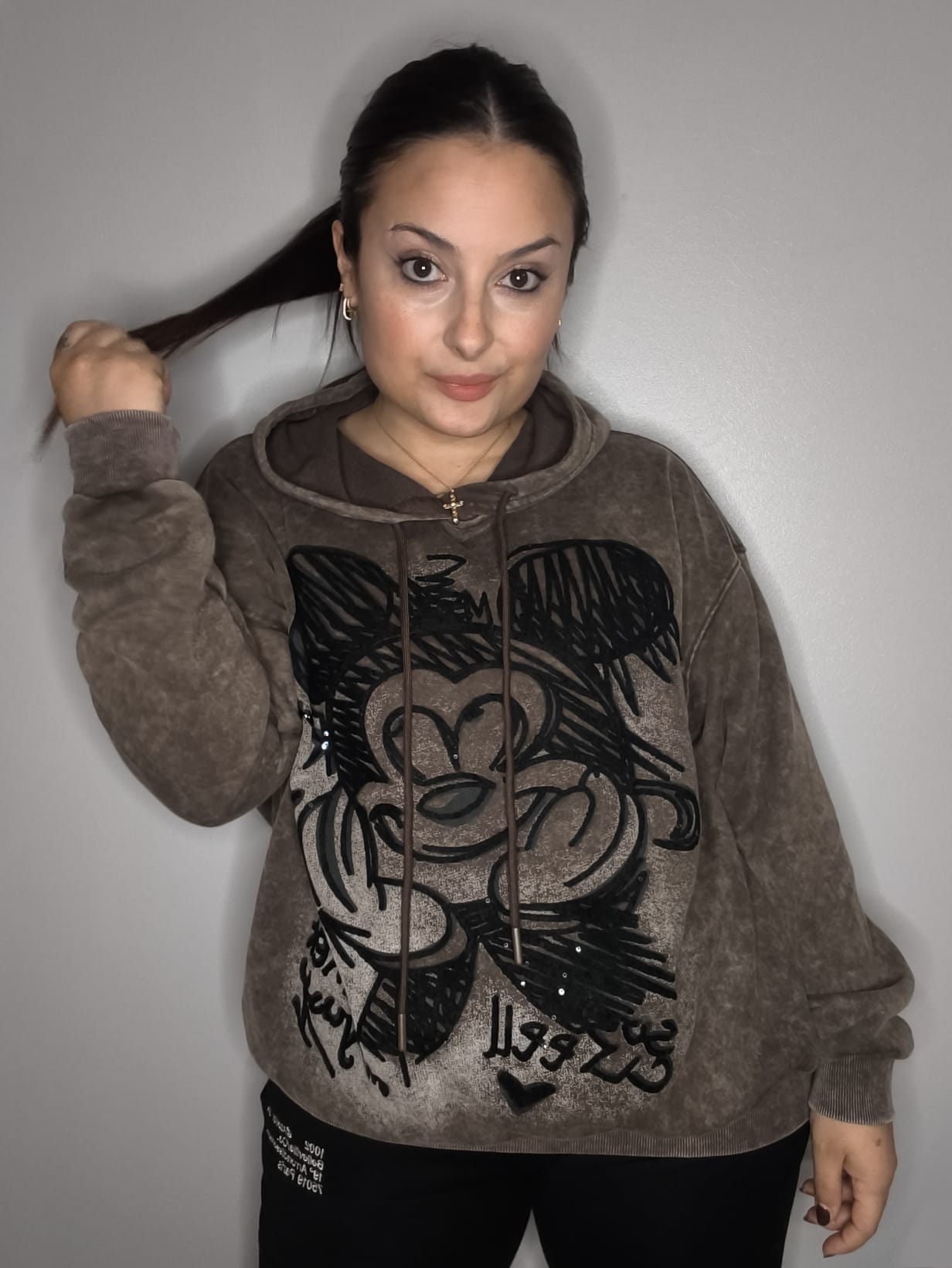 Sudadera Mickey Acid Wash Premium