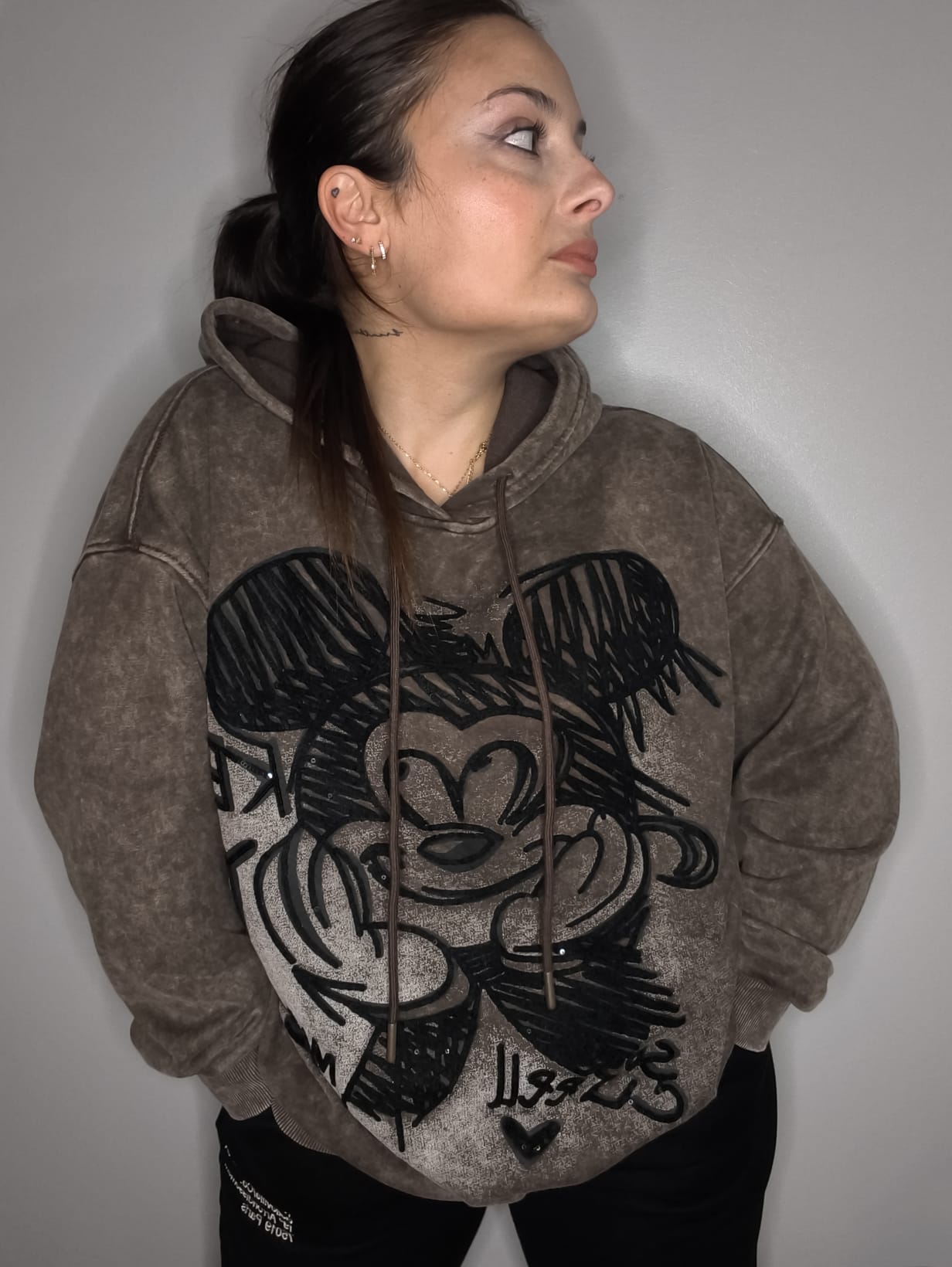 Sudadera Mickey Acid Wash Premium