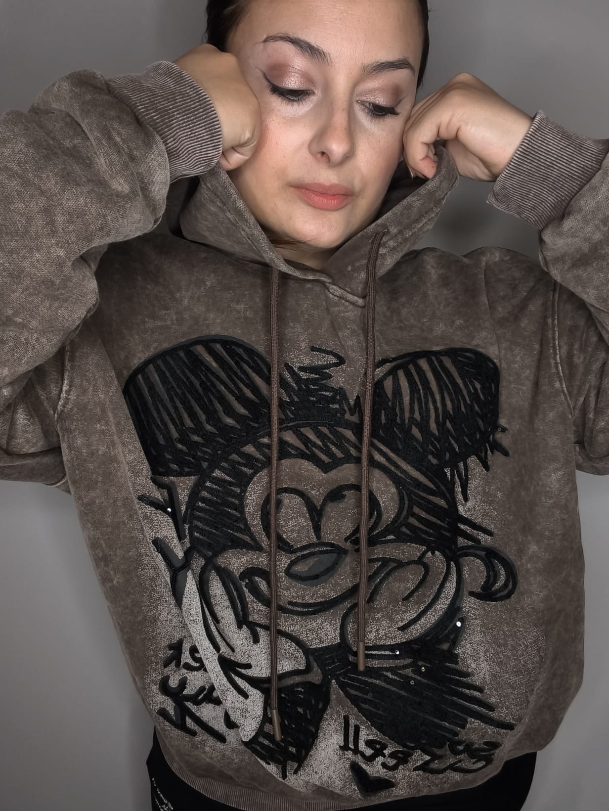 Sudadera Mickey Acid Wash Premium