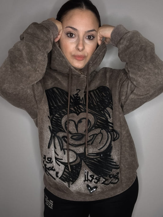 Sudadera Mickey Acid Wash Premium