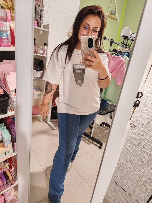 Camiseta Café Strass LUM