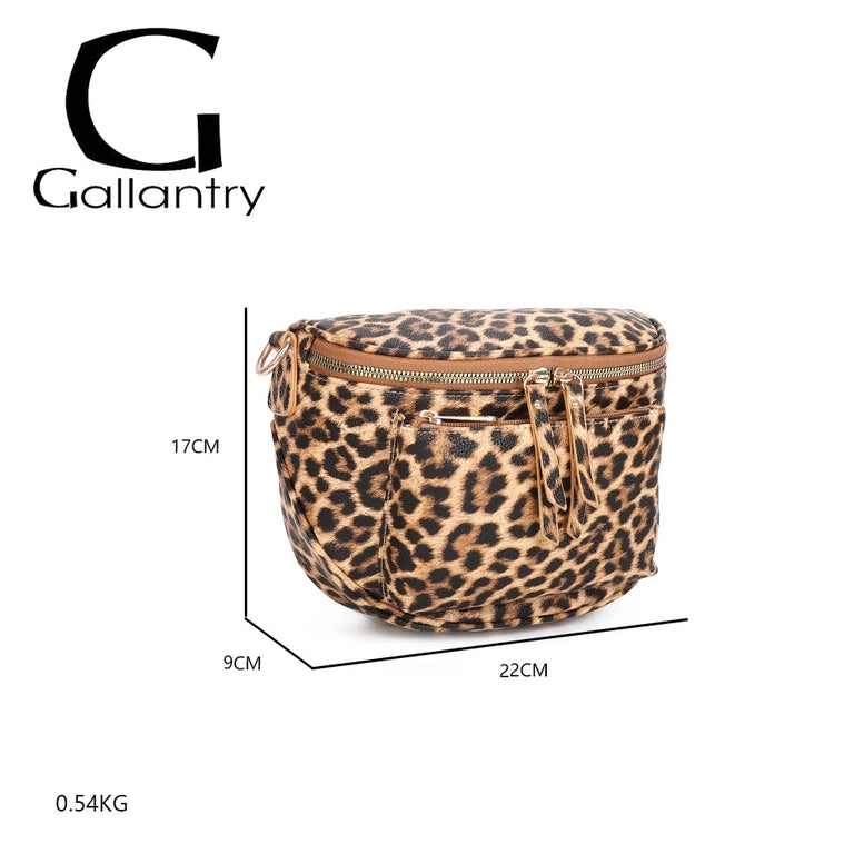 Riñonera Glamour Leopardo marrón