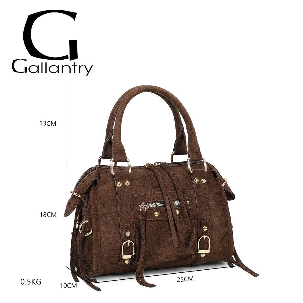 Skyla Pequeño Ante Dorado CAFÉ