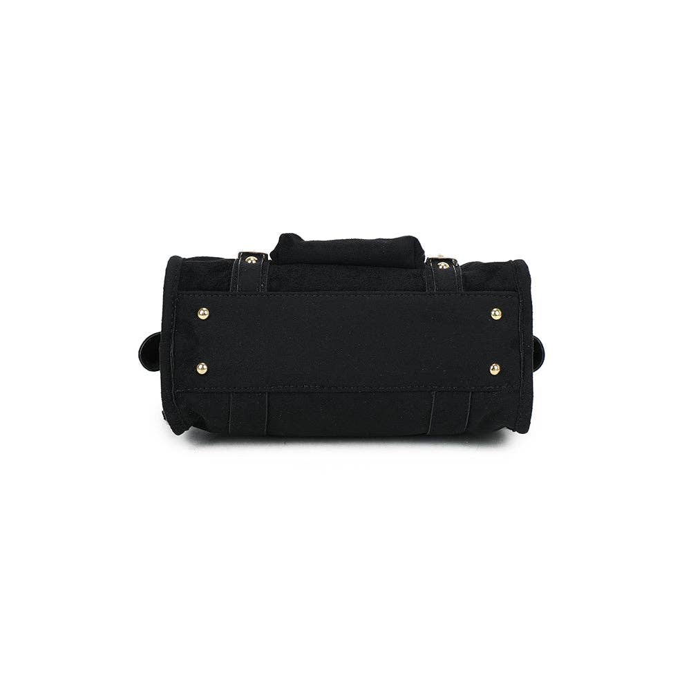 Skyla Pequeño Ante NEGRO Dorado